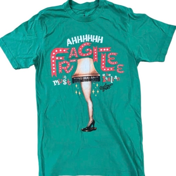 Classic 1980s Christmas movie tee featuring the iconic leg lamp - Picture 1 of 5